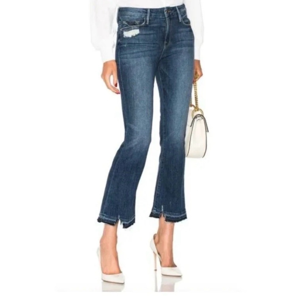 Frame Le Crop Mini Boot Released Hem Cut Jeans